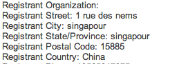 Adresse du Whois...
